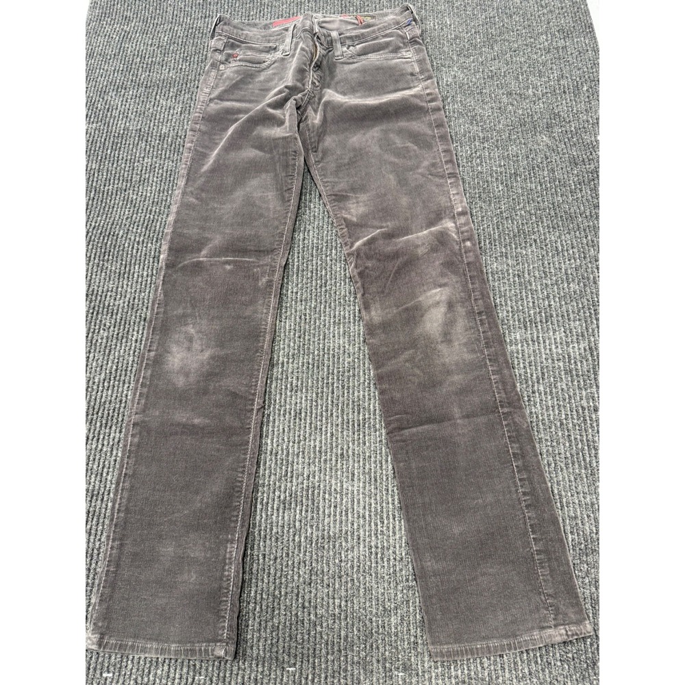 AG Adriano Goldschmied The Willow Corduroy Pants Women's 27R Gray Made USA